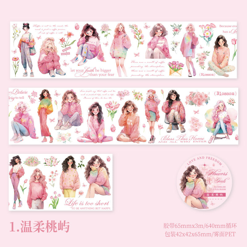 1 Roll Fashion Girl PET Tape HYSN
