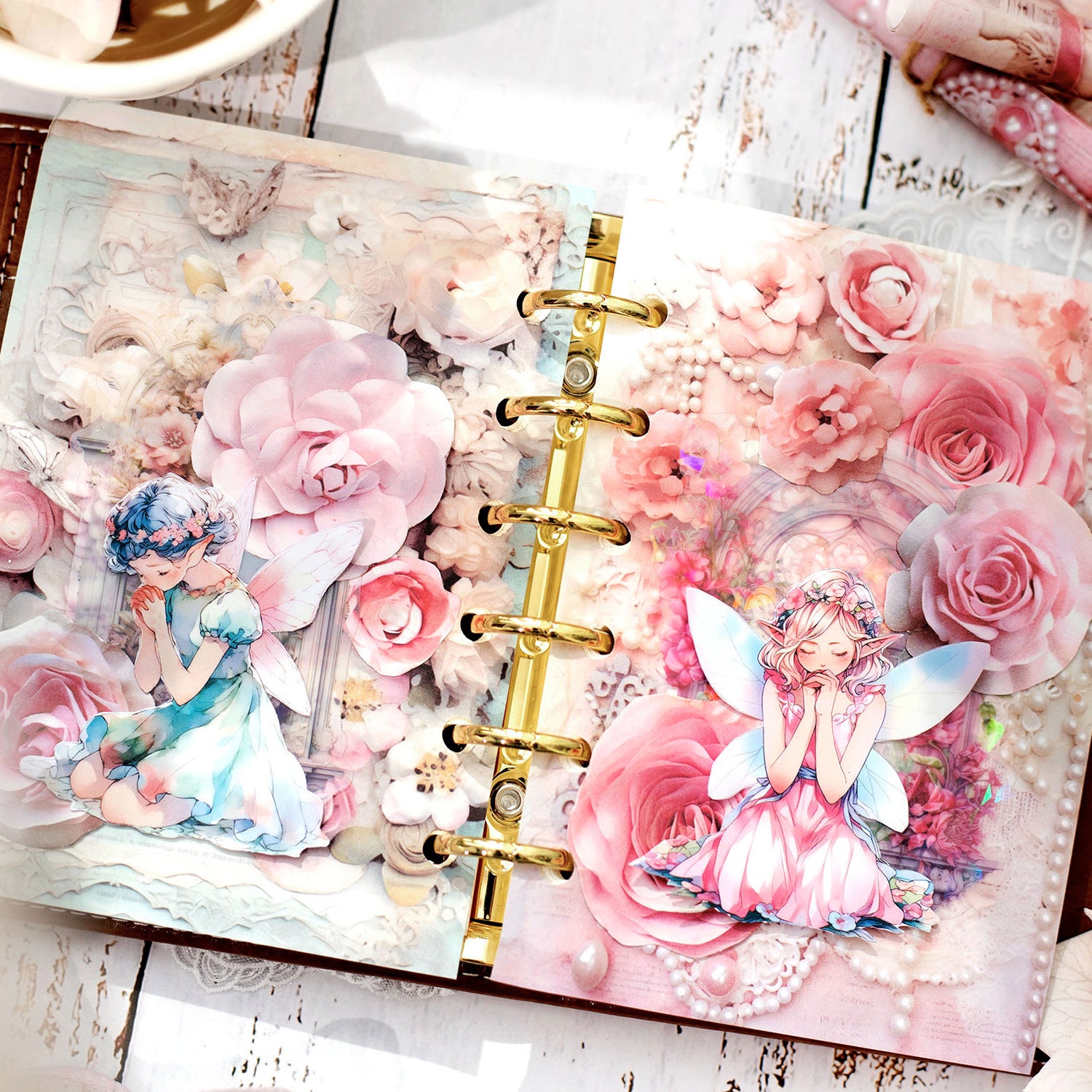 40 Pcs Flowers Scrapbook Paper BYWDHD