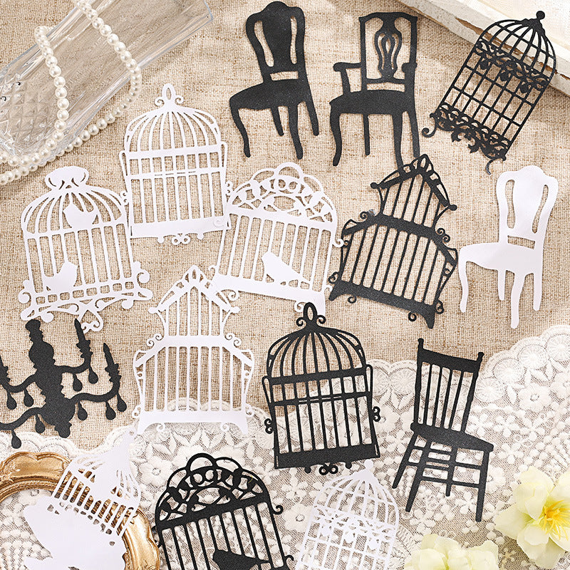 20 Pcs Hollow Cutout Scrapbook Paper FSJY