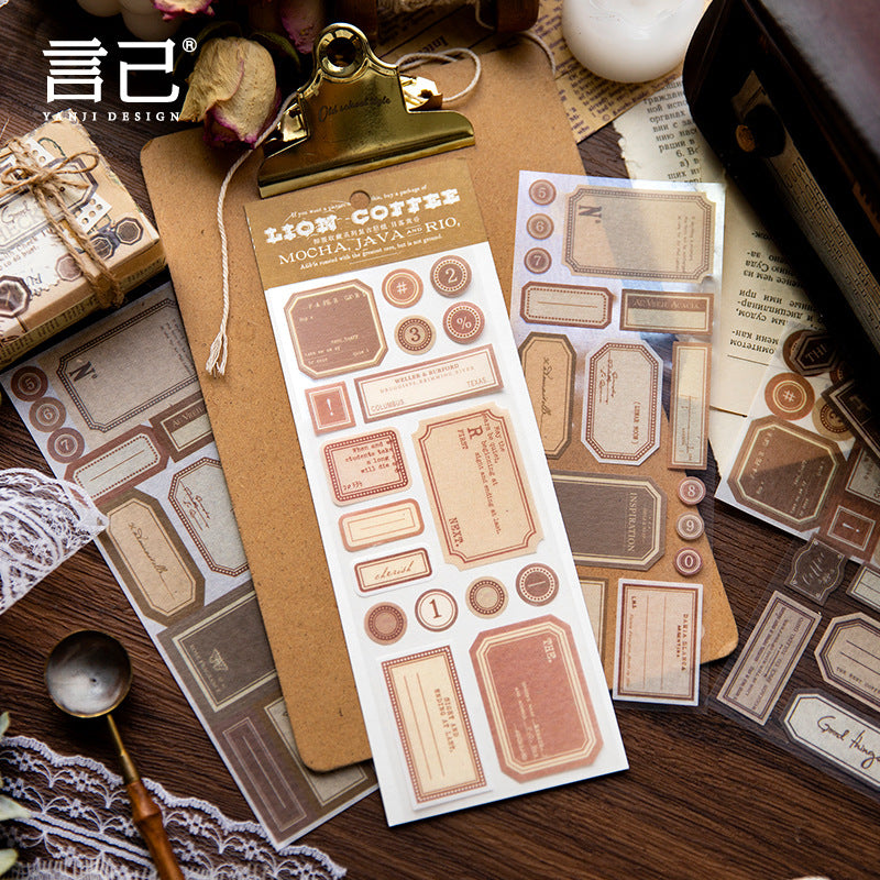 1 Pc Label Washi Stickers BQSC