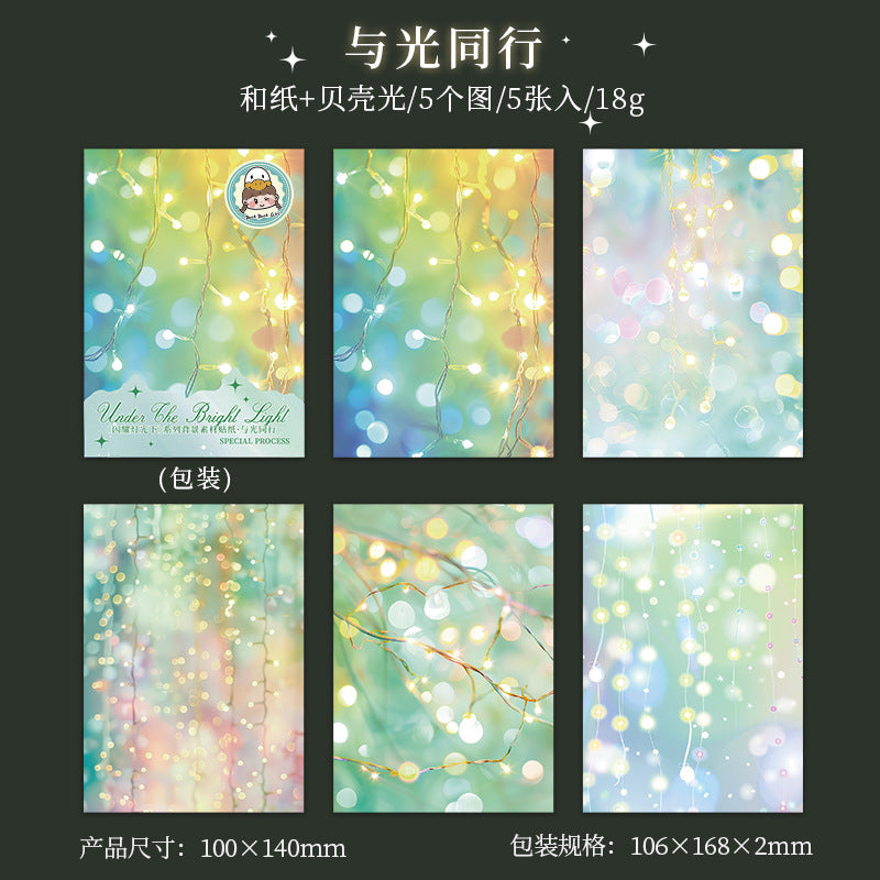 5 Sheets Light Theme PET Stickers SYDGX