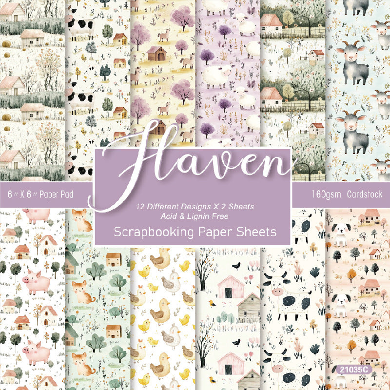 6 inch Scrapbook Paper Pad SKP035C