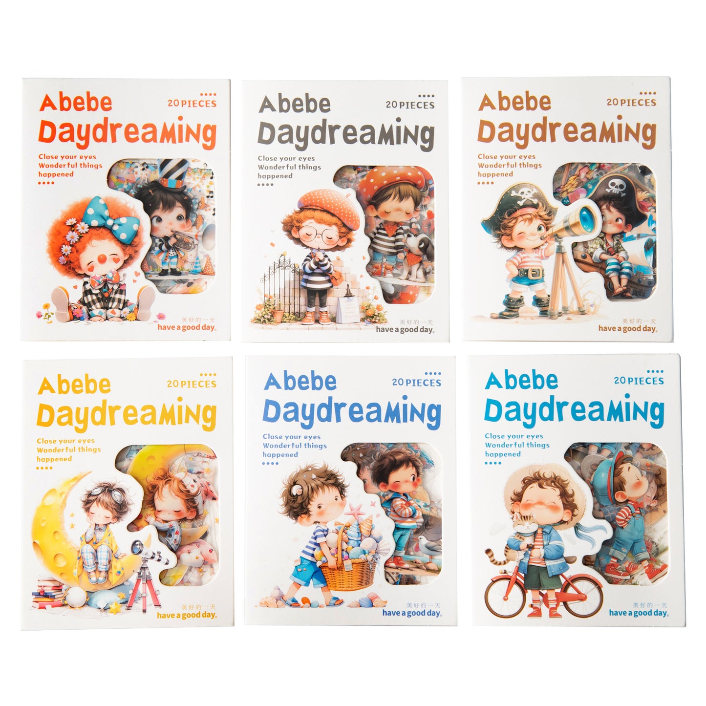 20 Pcs Fantasy Kids PET Stickers BRMY