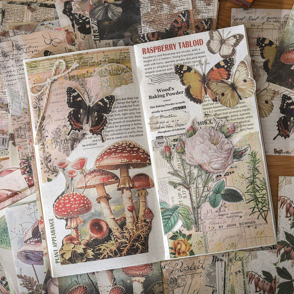 40 Sheets Vintage Scrapbook Paper SYML