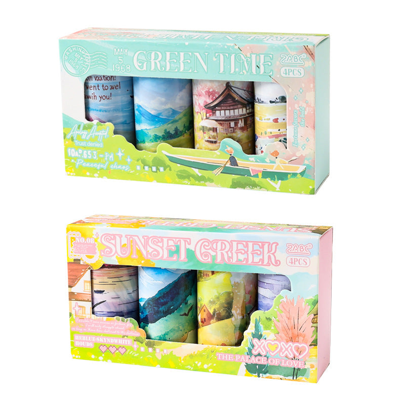 4 Rolls Landscape PET Stickers Tape LYLY