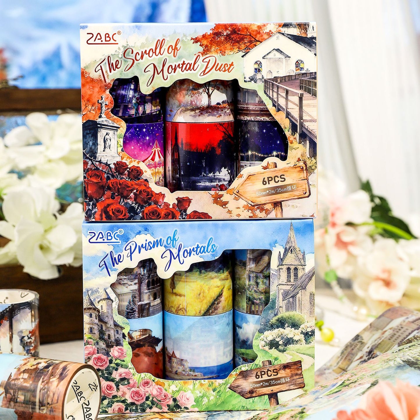 6 Rolls Landscape PET Tapes Set FSWHT