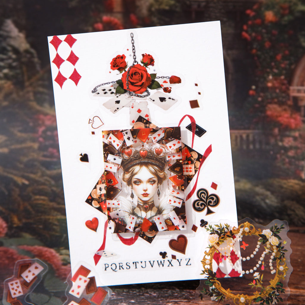 100 Pcs Poker Themed PET Stickers ALSSJ