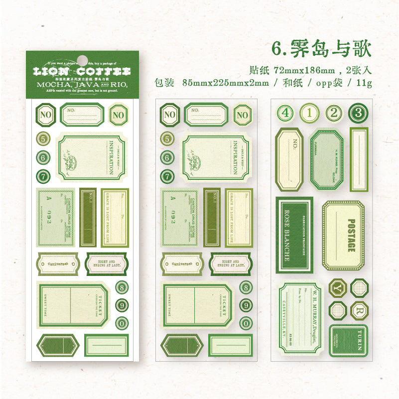 1 Pc Label Washi Stickers BQSC