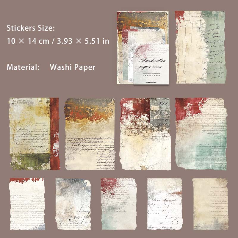 20 Pcs Vintage Hand-written Letter Washi Stickers SXZJ