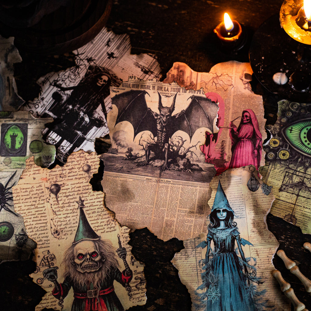 30 Pcs Gothic Vintage Newspaper Journal Paper GTZK