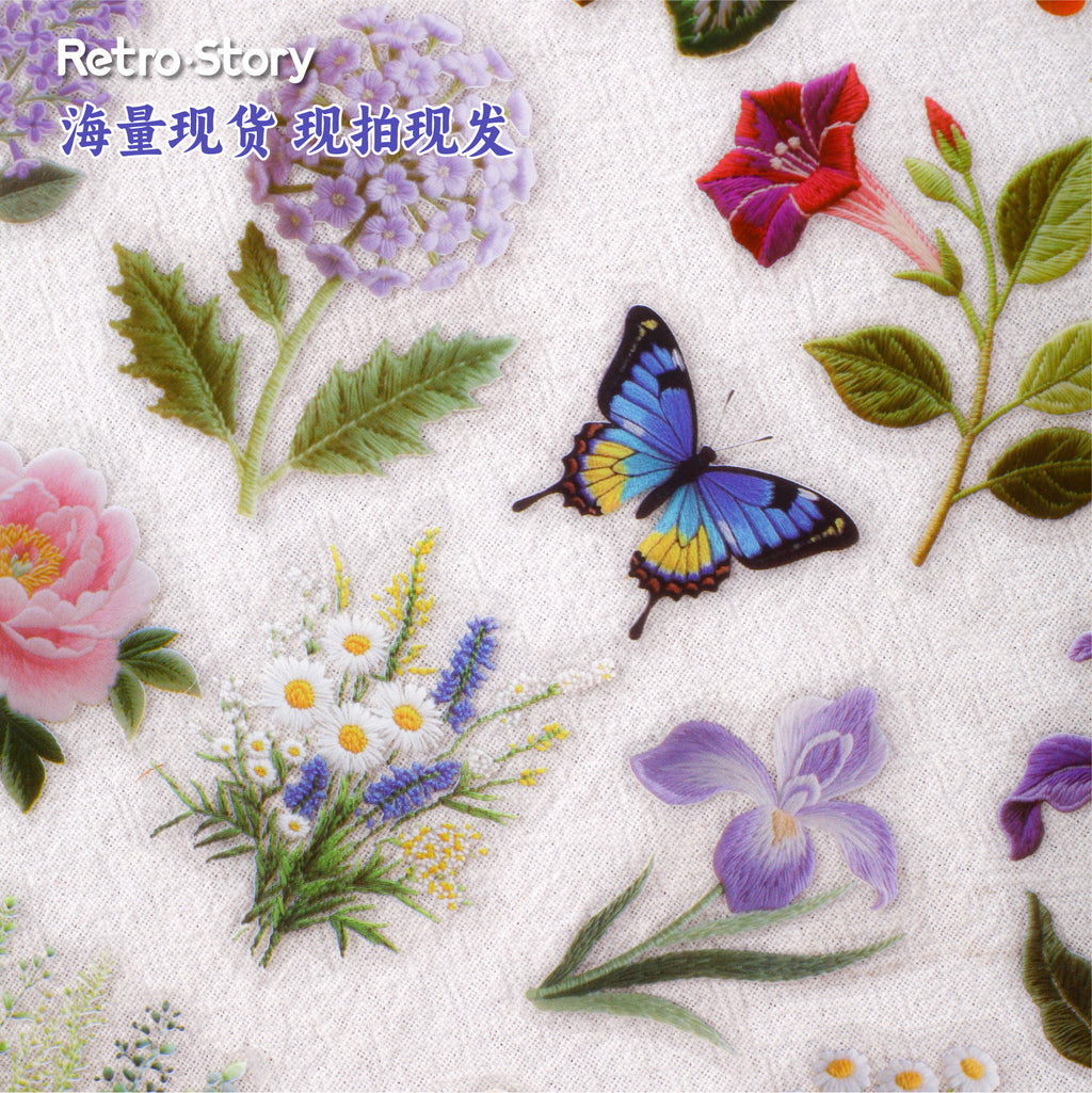 15 Pcs Flower PET Stickers ZXXL