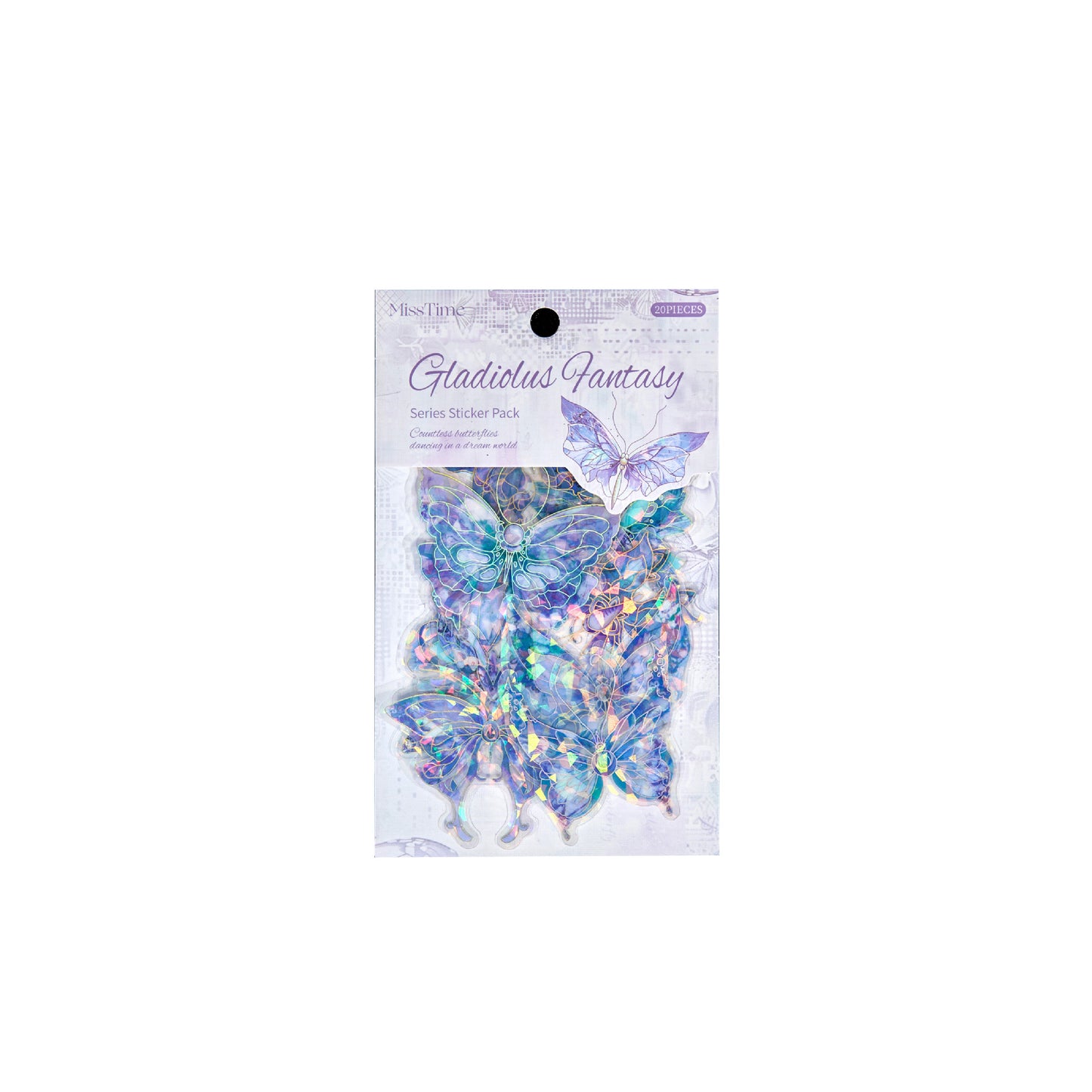 20 Pcs Gliter Butterfly Stickers SYHD