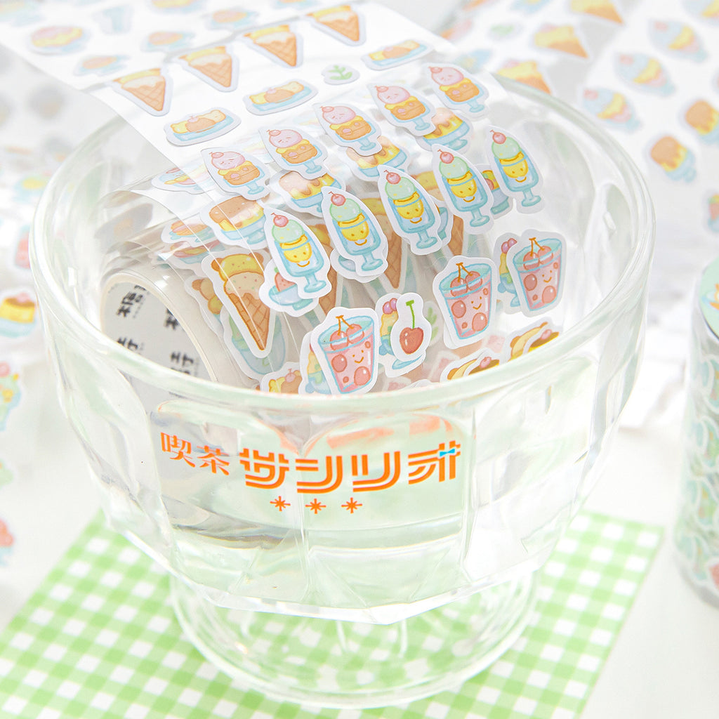 1 Roll PET Tape Emoji Stickers SHXBQ