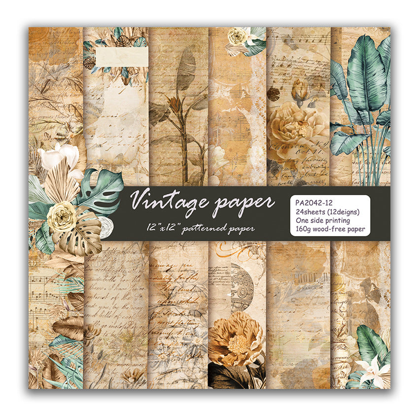 12 Inch Scrapbook Paper Pad for Craft PA042