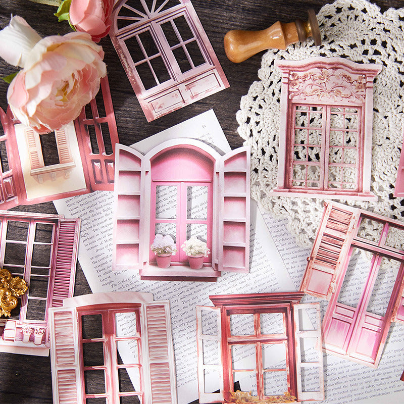 10 Pcs Window Themed Stickers HCZM