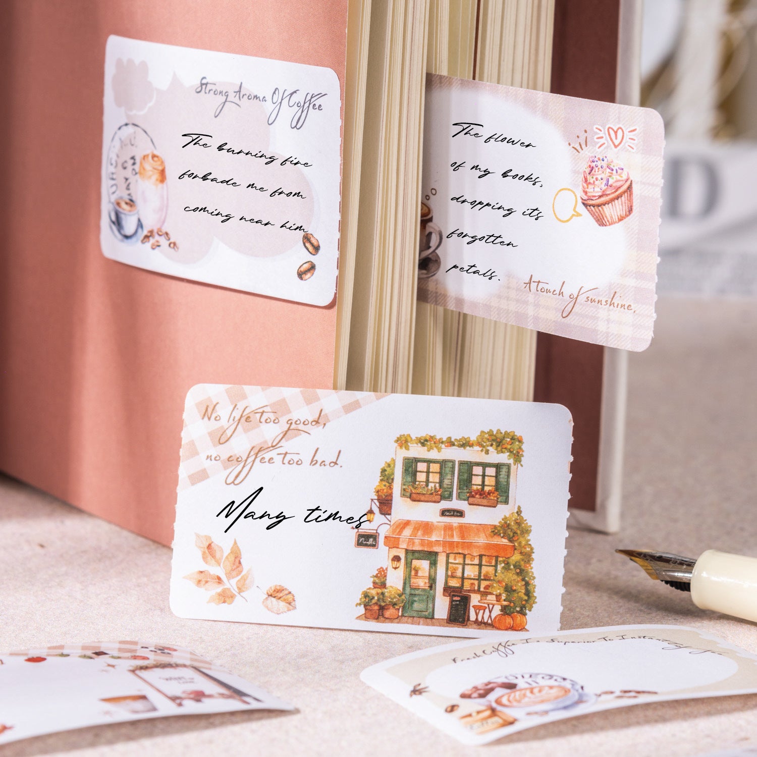 1 Roll Coffee Theme Notepad NNKFRJ