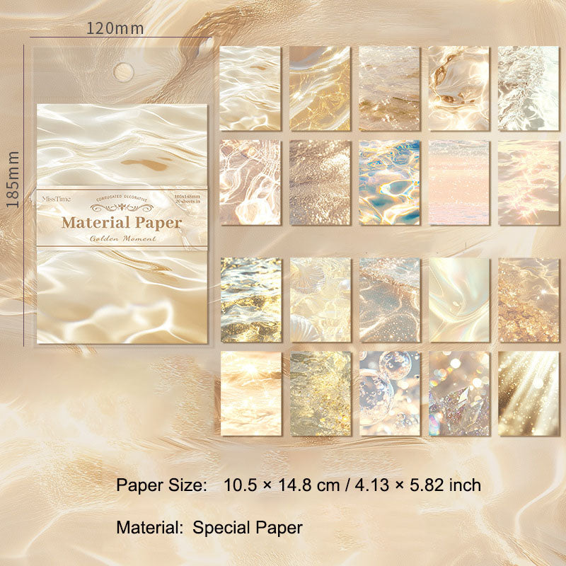 20 Pcs Water Texture Scrapbook Paper RGFY