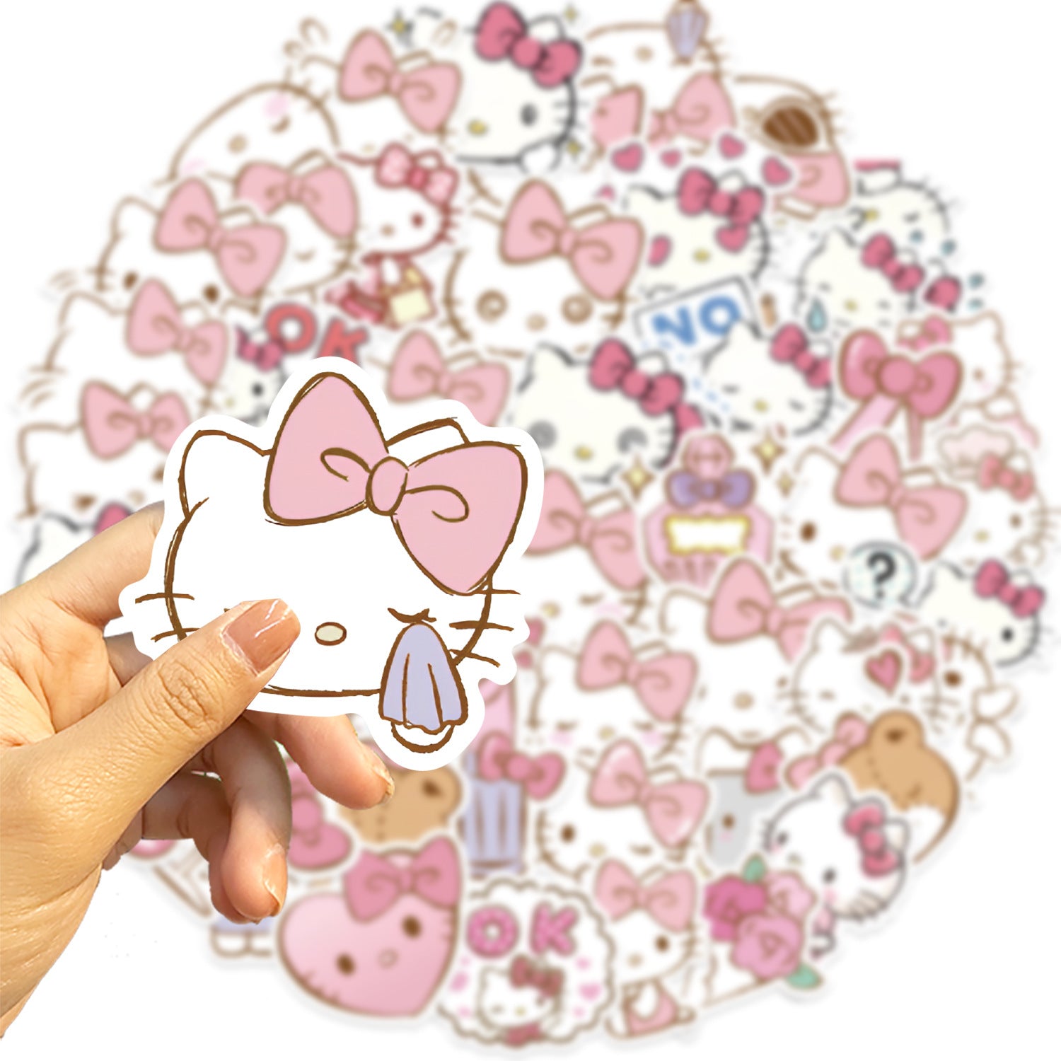 50 Pcs Vinyl Cute Cat Stickers AZ267