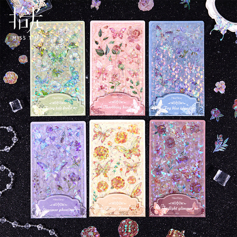 2 Pcs PET Butterfly Stickers DWFH