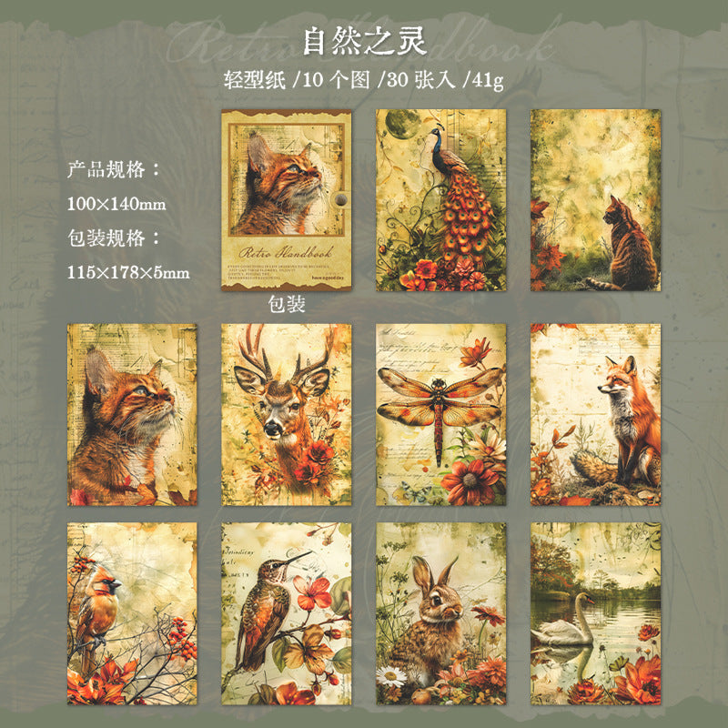 30 Pcs Vintage Scrapbook Paper FGSC