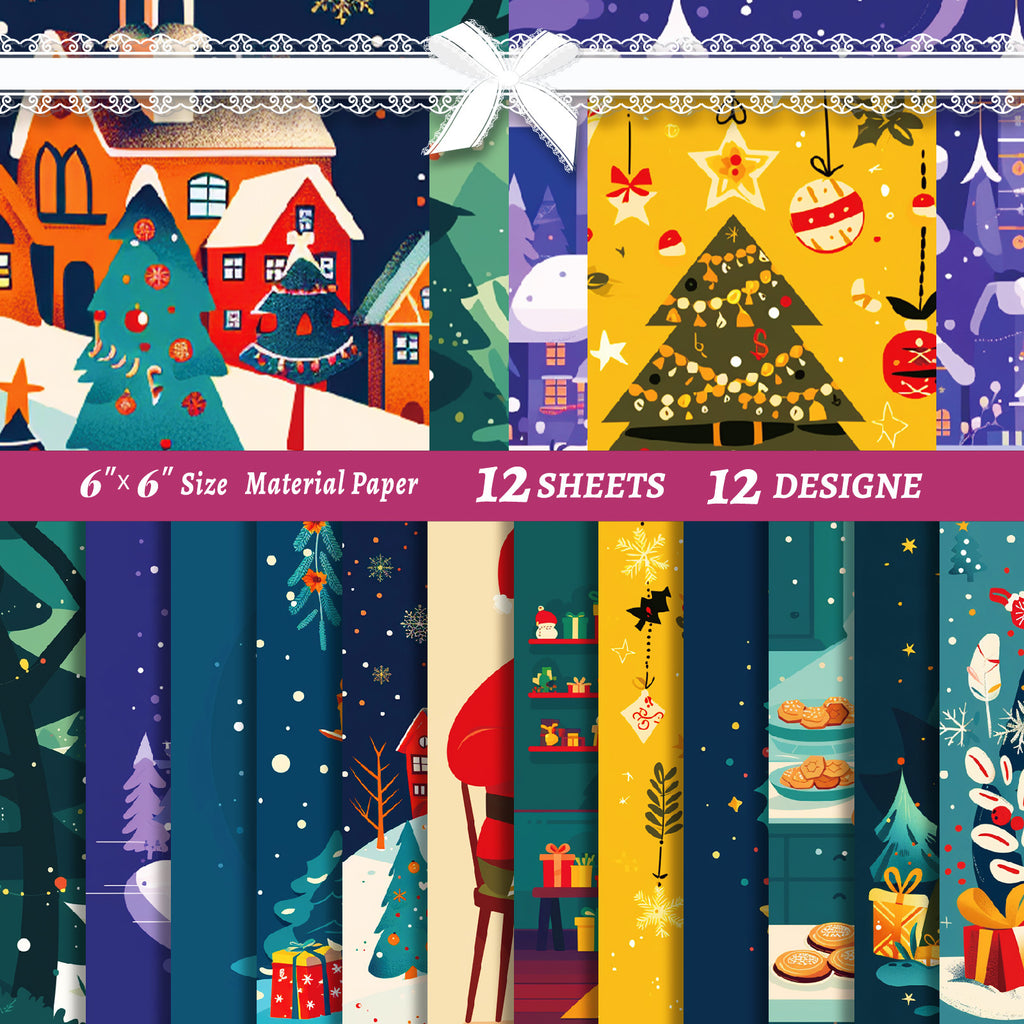 6 inch Christmas Eve Scrapbook Paper Pad PA204