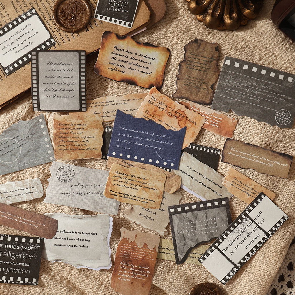 20 Pcs Vintage Letter Stickers HYXJ