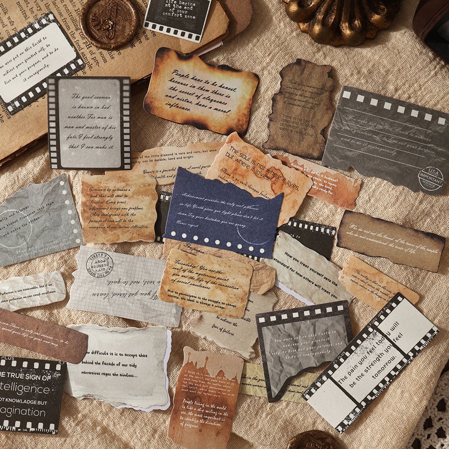 20 Pcs Vintage Letter Stickers HYXJ