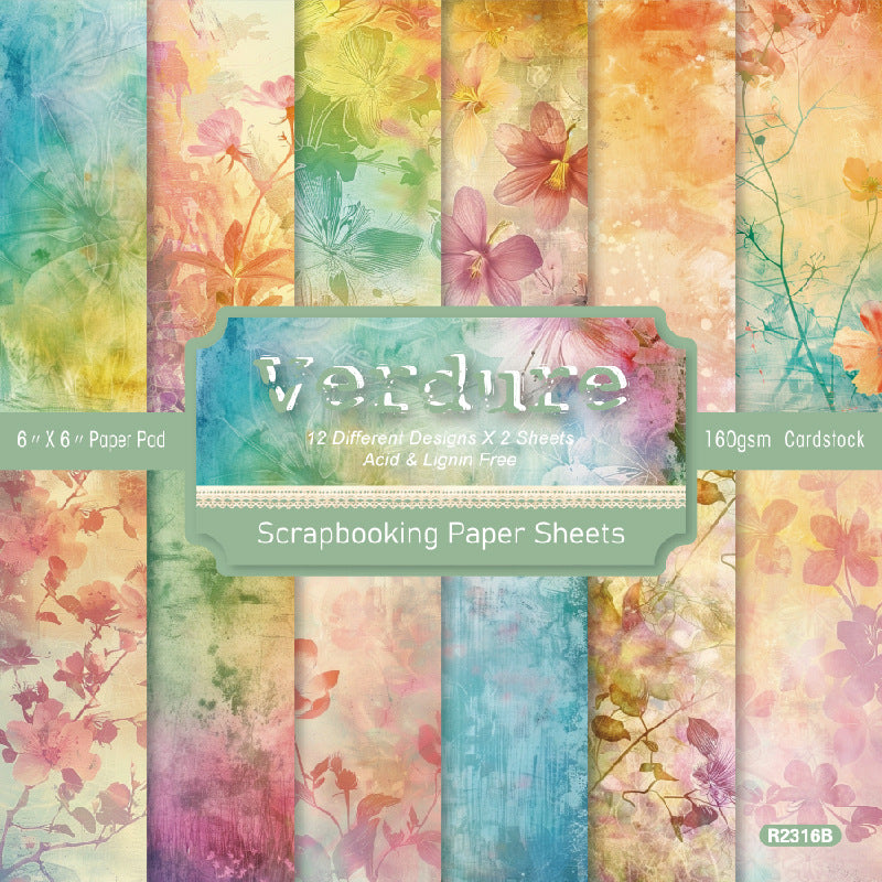 6 inch Verdure Scrapbook Paper Pad SKP316