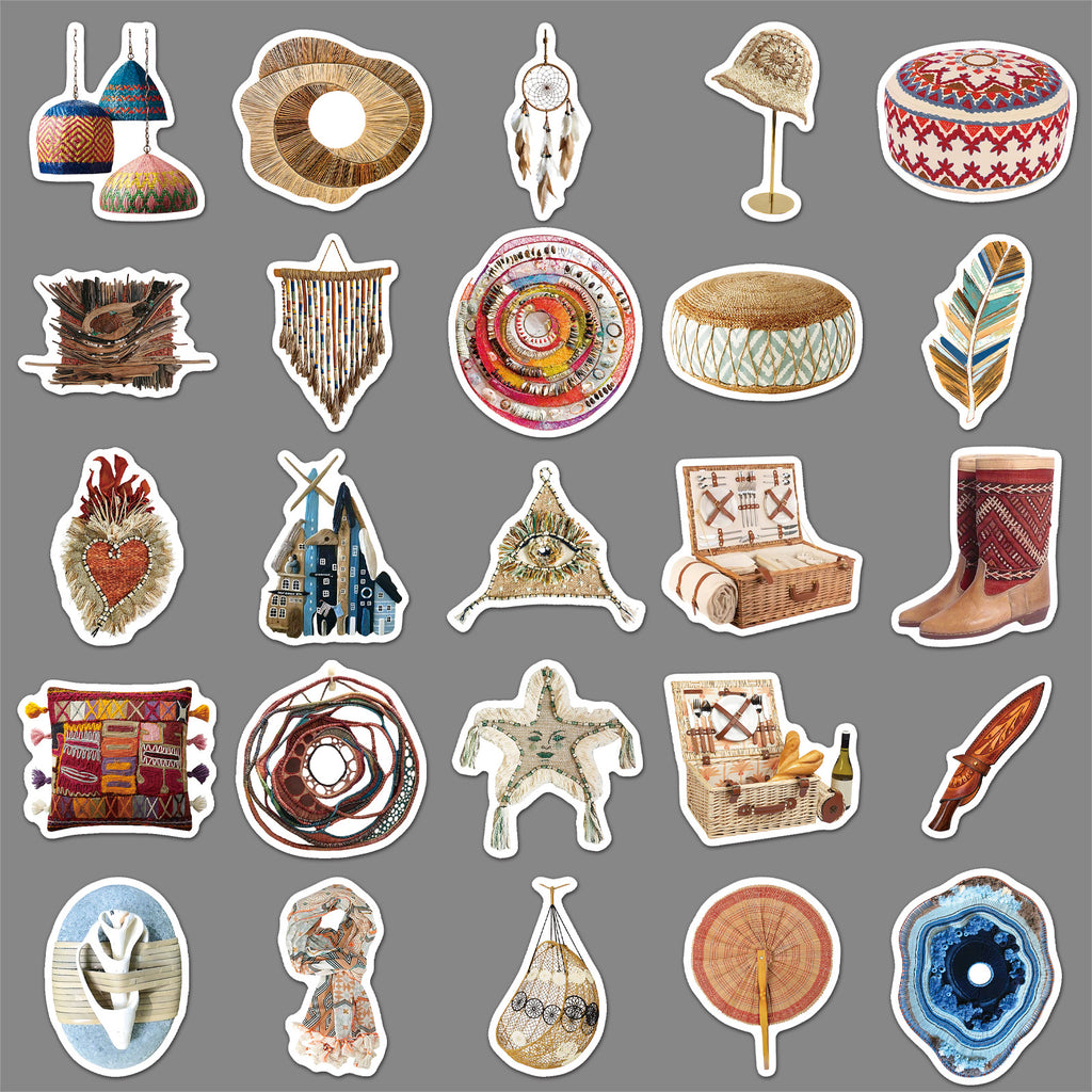 50PCS Boho Waterproof Vinyl Stickers BHO08