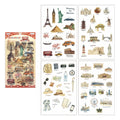 4 Pcs Everyday Journal PET Stickers - World Travel