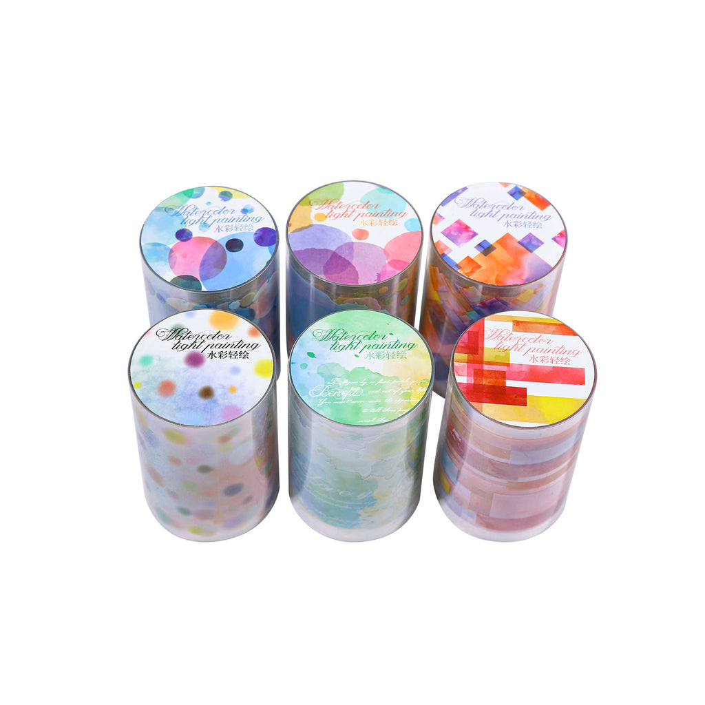 1 Roll Watercolor Stickers Tape SCQH