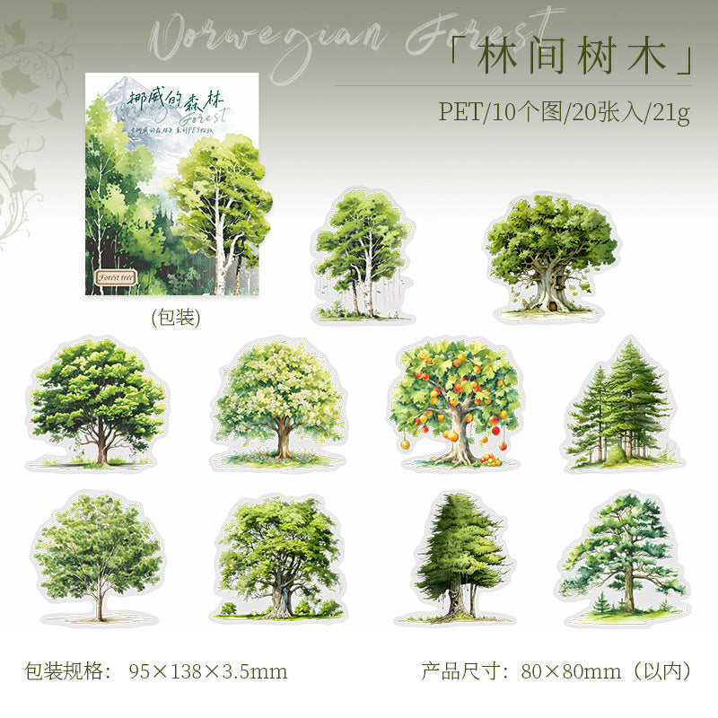 20-Pcs-Forest-Plant-PET-Stickers-NWDSL