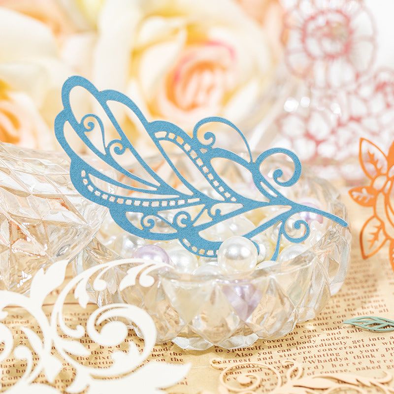 20 Pcs Hollow Cutout Paper Flower Leaf ZMFH