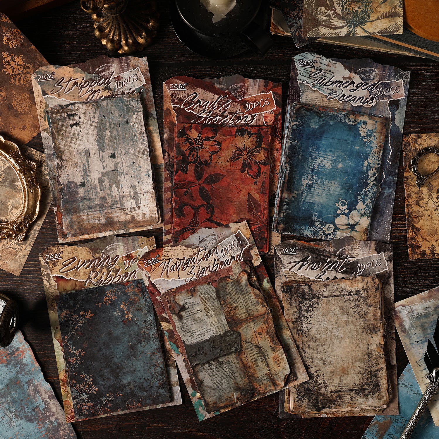 10 Sheets Vintage Journal Paper SYXZ