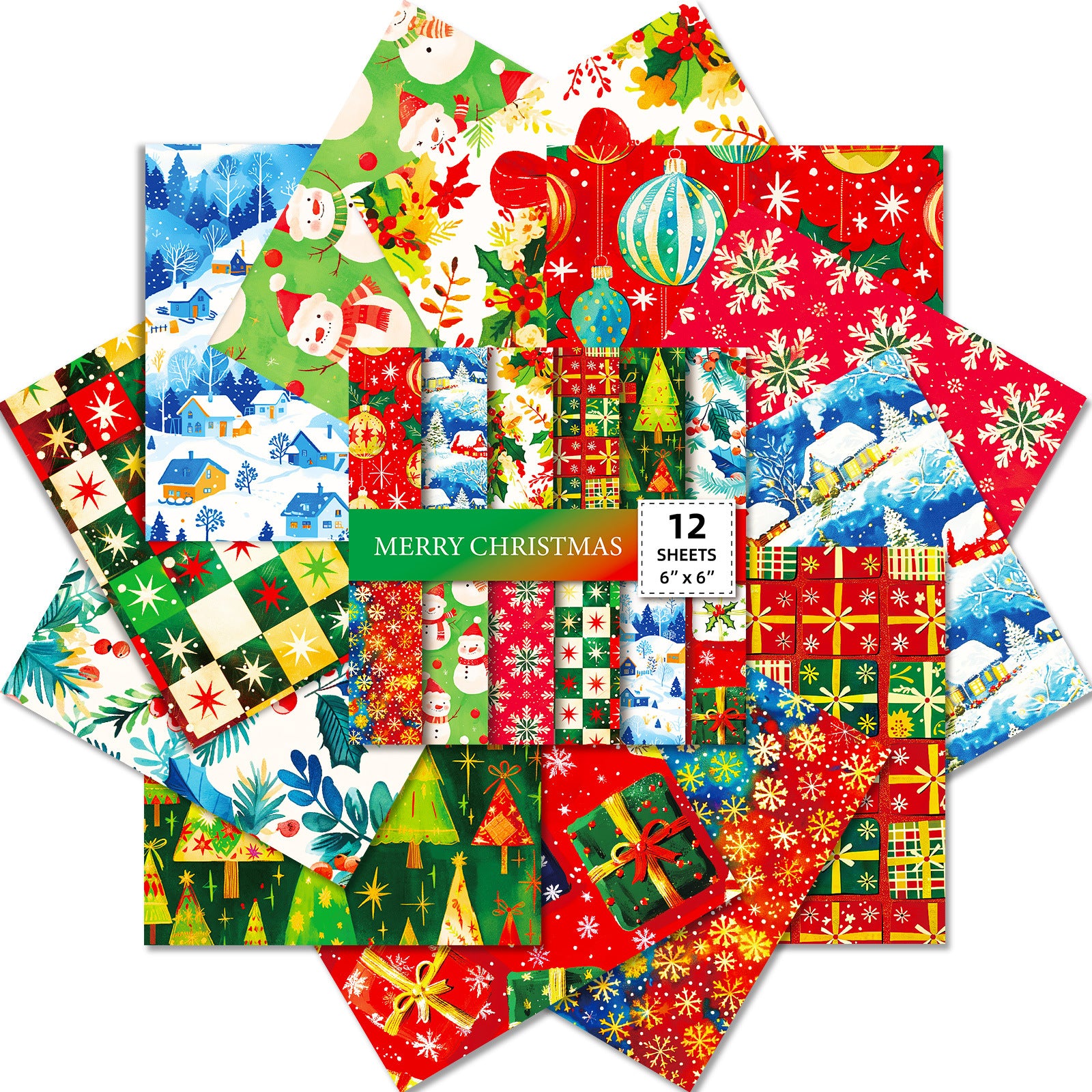 6 inch Christmas Scrapbook Paper Pad PA150