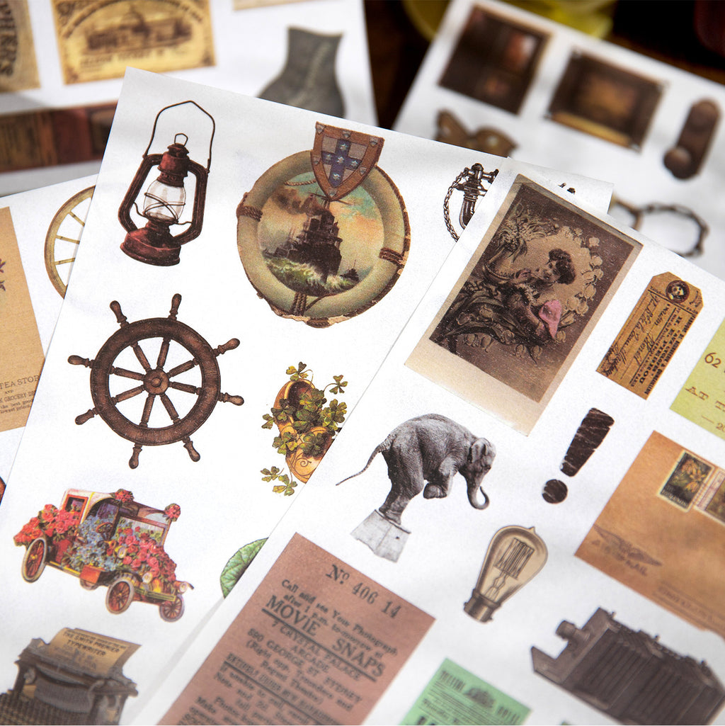 60 Pcs Vintage Scrapbook Supplies Kit SYCG
