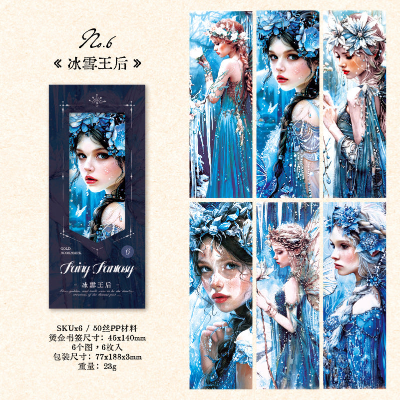 6 Pcs Vintage PVC Bookmark JLHXQ