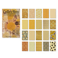 60 Pcs Retro 70s Mustard Linen Textured Paper