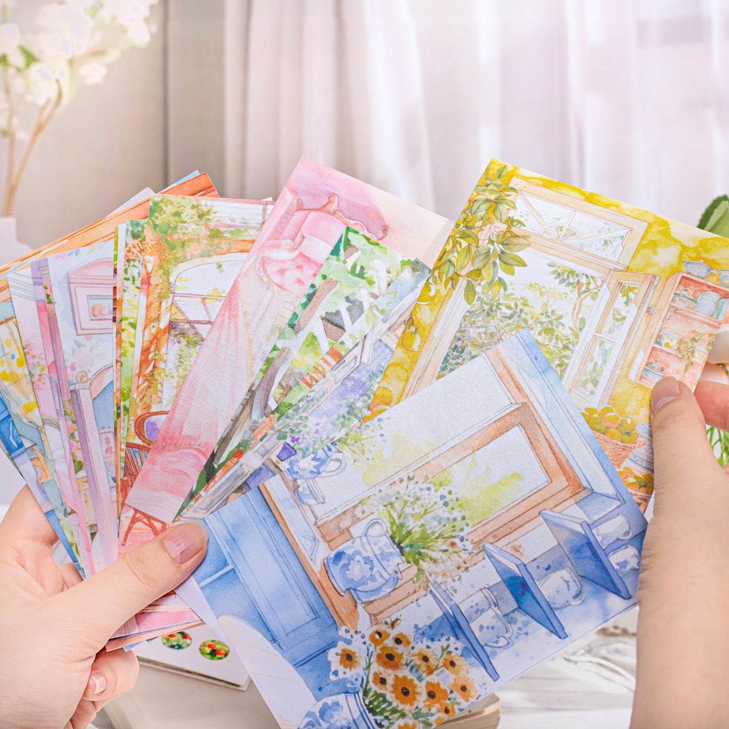 10 Pcs Live Theme Washi Stickers ZYXJ