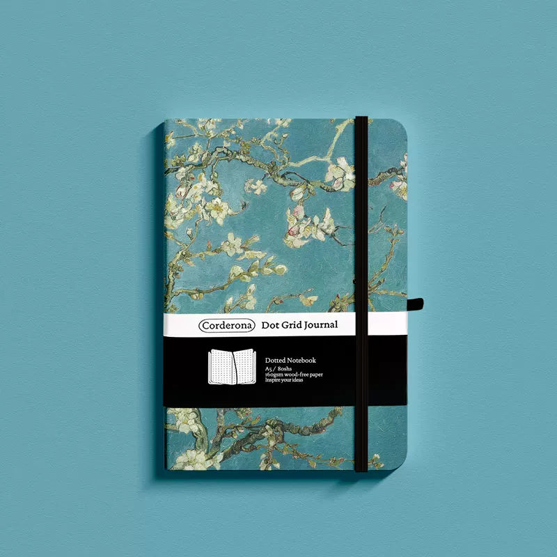 Van Gogh Inspired A5  Notebook - Almond Blossom