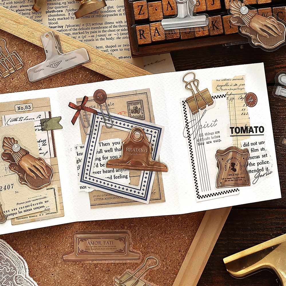 40 Pcs Clip Bow Knot Lace PET Stickers SJYD