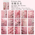 30 Pcs 3D Lace Floral Rococo Blush Scrapbook Paper