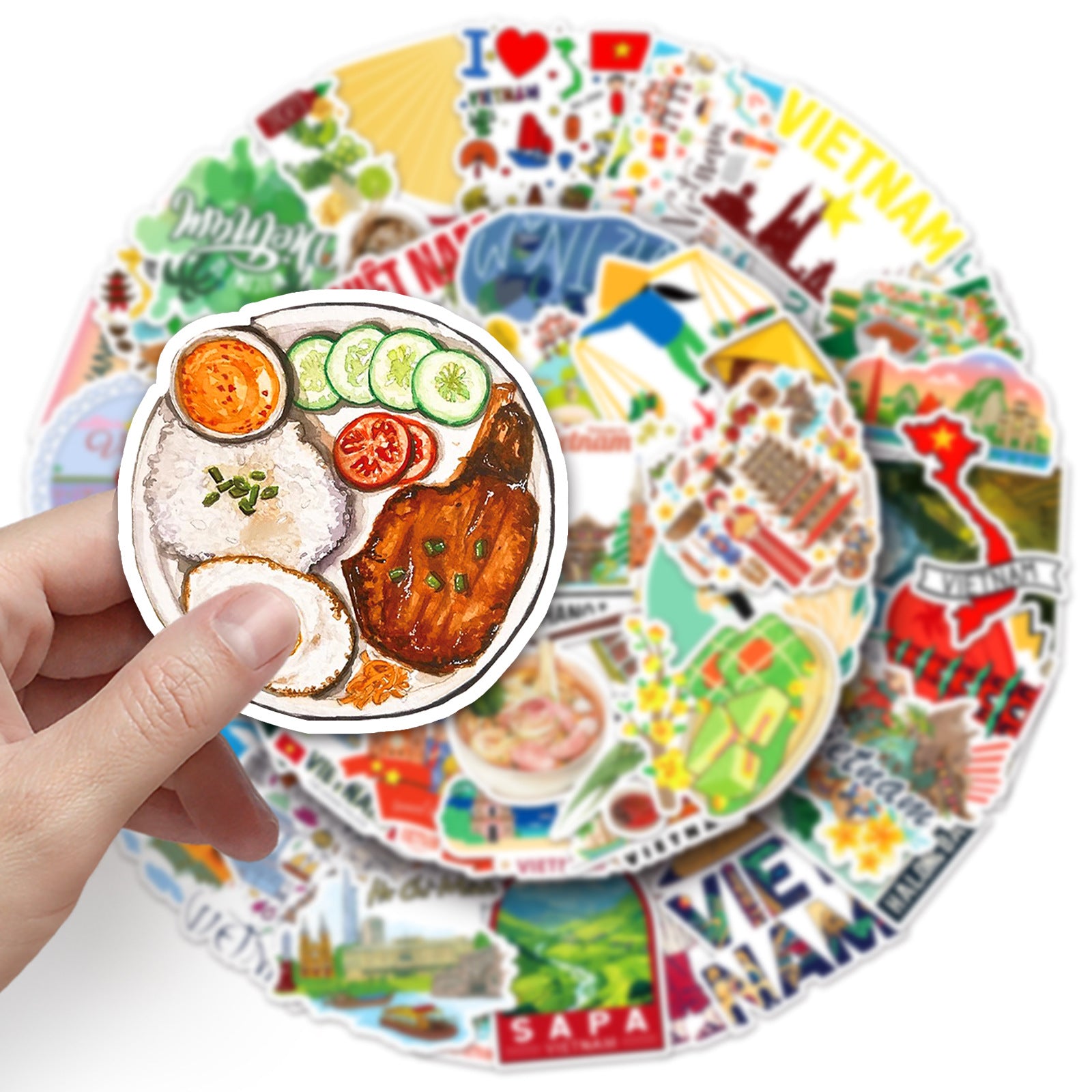 50Pcs Vietnam Travel Vinyl Stickers TRV17