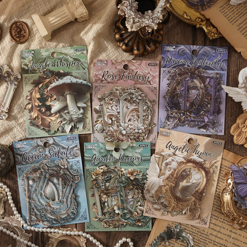 10 Pcs Vintage Frame Journal Stickers FHOY