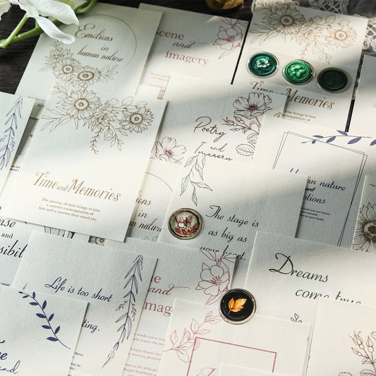 27 Pcs Vintage Journal Paper and Wax Seal Stickers WMDX