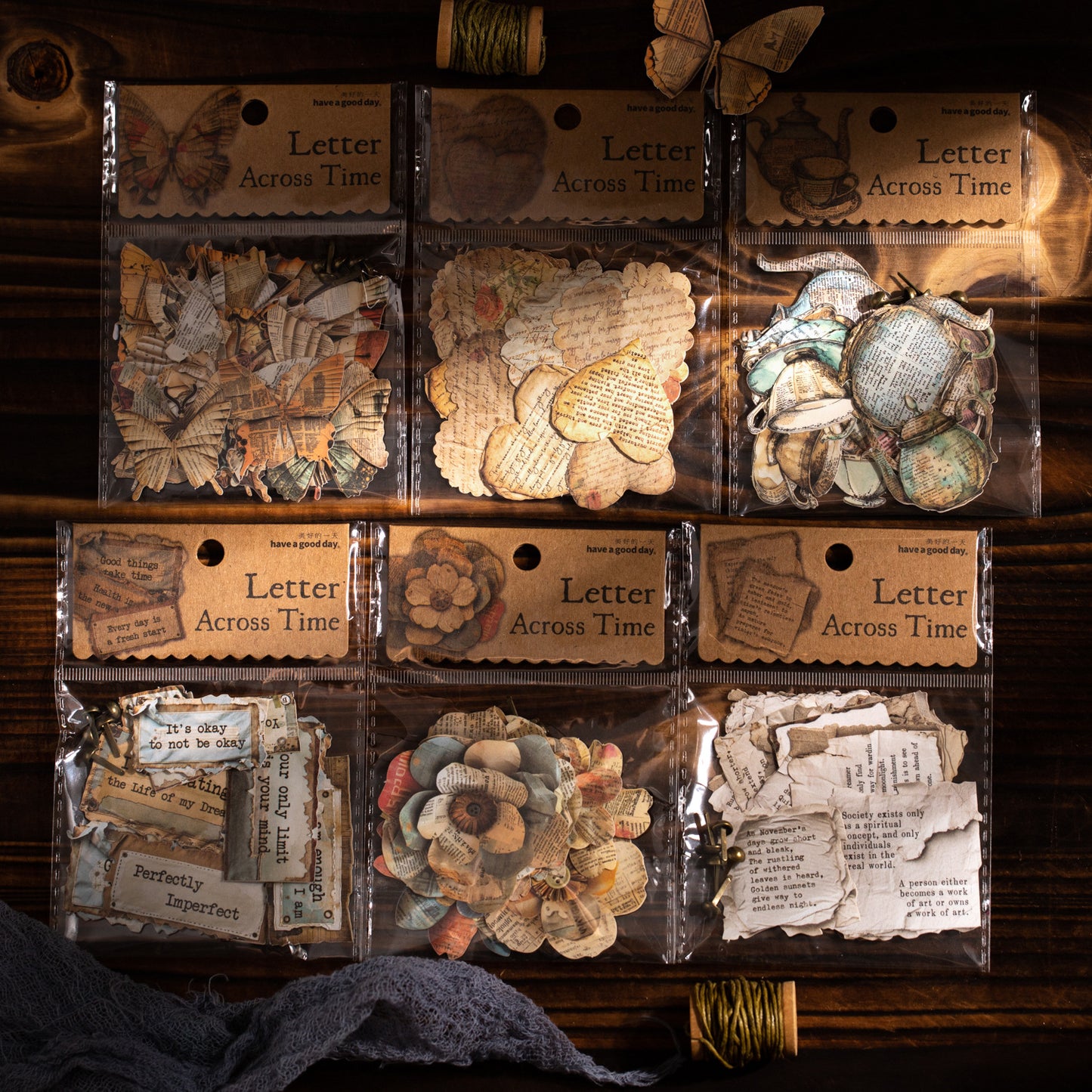 20 Pcs Vintage Junk Journal Stickers CYSKDX