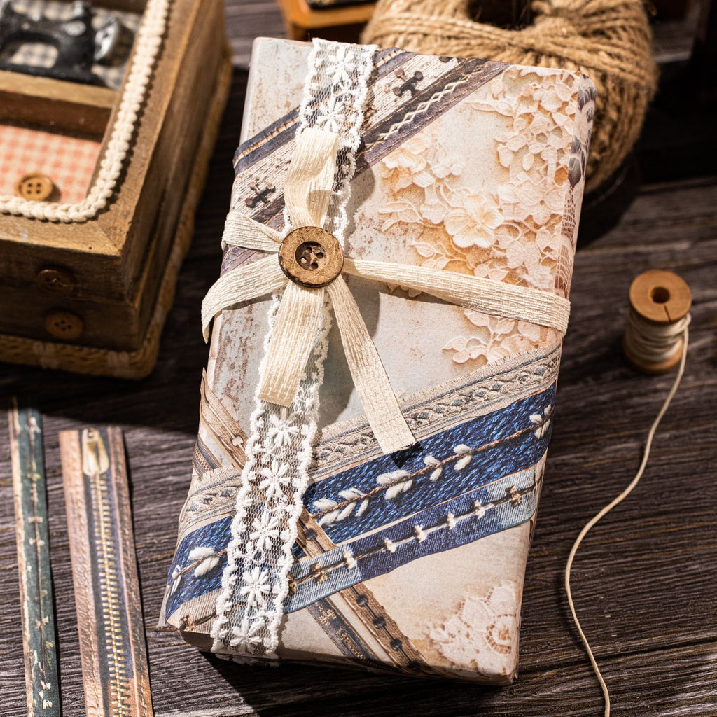 30 Pcs Fabric Themed Jouranl Stickers ZYMX