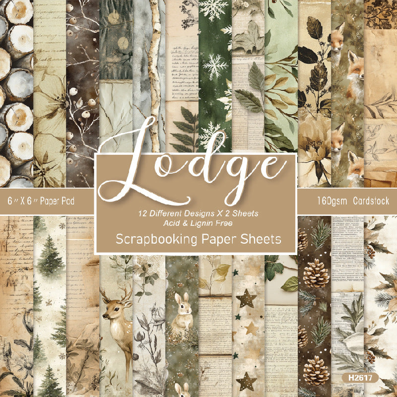 6 inch Woodland Scrapbook Paper Pad SKP617