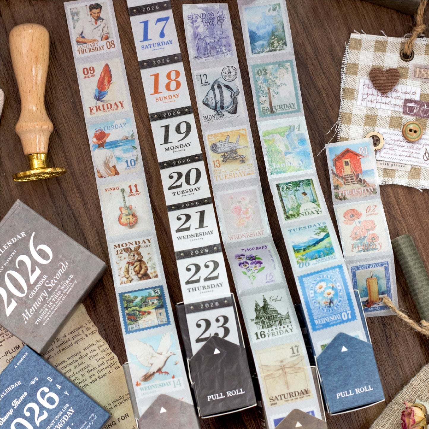 365 Pcs Daily Vintage Journal Stickers 365RZ