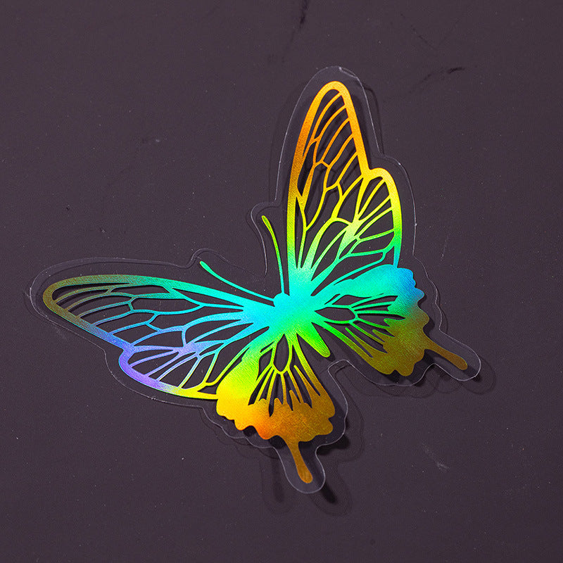 10 Pcs Laser PET Butterfly Stickers
